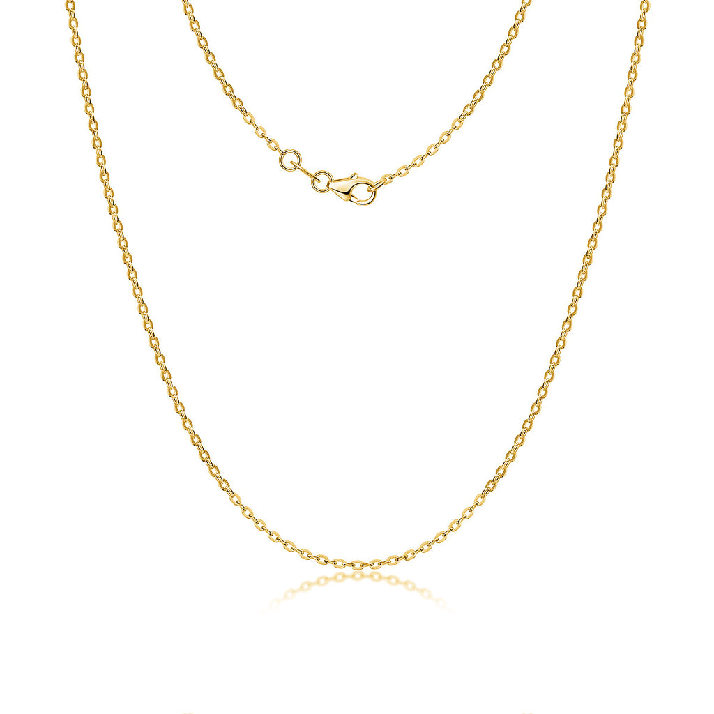 Elegant Women Fashionable Simple Style Geometric Design 925 Sterling Silver Chain Necklace