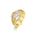 Luxury Oval Shaped Moissanite and 925 Sterling Silver Ring Set