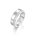 Simple Yet Elegant Full Band Moissanite For Men 925 Sterling Silver Ring