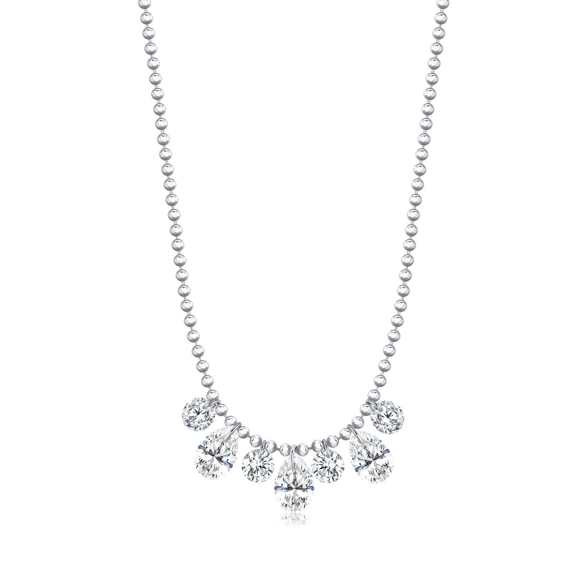 Water Drop Cubic Zirconia Elegant Fashion Necklace with 925 Sterling Silver Chain for Women, Simple Style Jewelry Gift RHN1831 Winter 2024