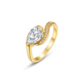 Affordable Luxury Moissanite Teardrop 925 Sterling Silver Ring