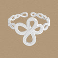 Holiday Fashion Hollow Infinite Symbol 925 Sterling Silver Adjustable Ring