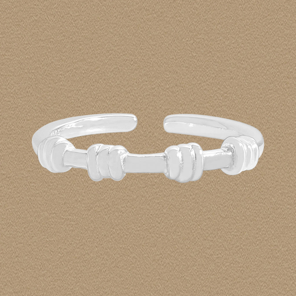 Office Causal Knot 925 Sterling Silver Adjustable Ring
