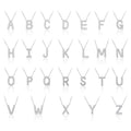 A To Z Initial Letter Cubic Zirconia 925 Sterling Silver Chain Necklace White Gold And Yellow Gold Alphabet Collarbone Necklace For Women Holiday Gift Fashion Jewelry