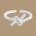 Fashion Irregular Twisted Knot 925 Sterling Silver Adjustable Ring