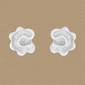 Girl Cute Mini Irregular Flowers 925 Sterling Silver Stud Earrings