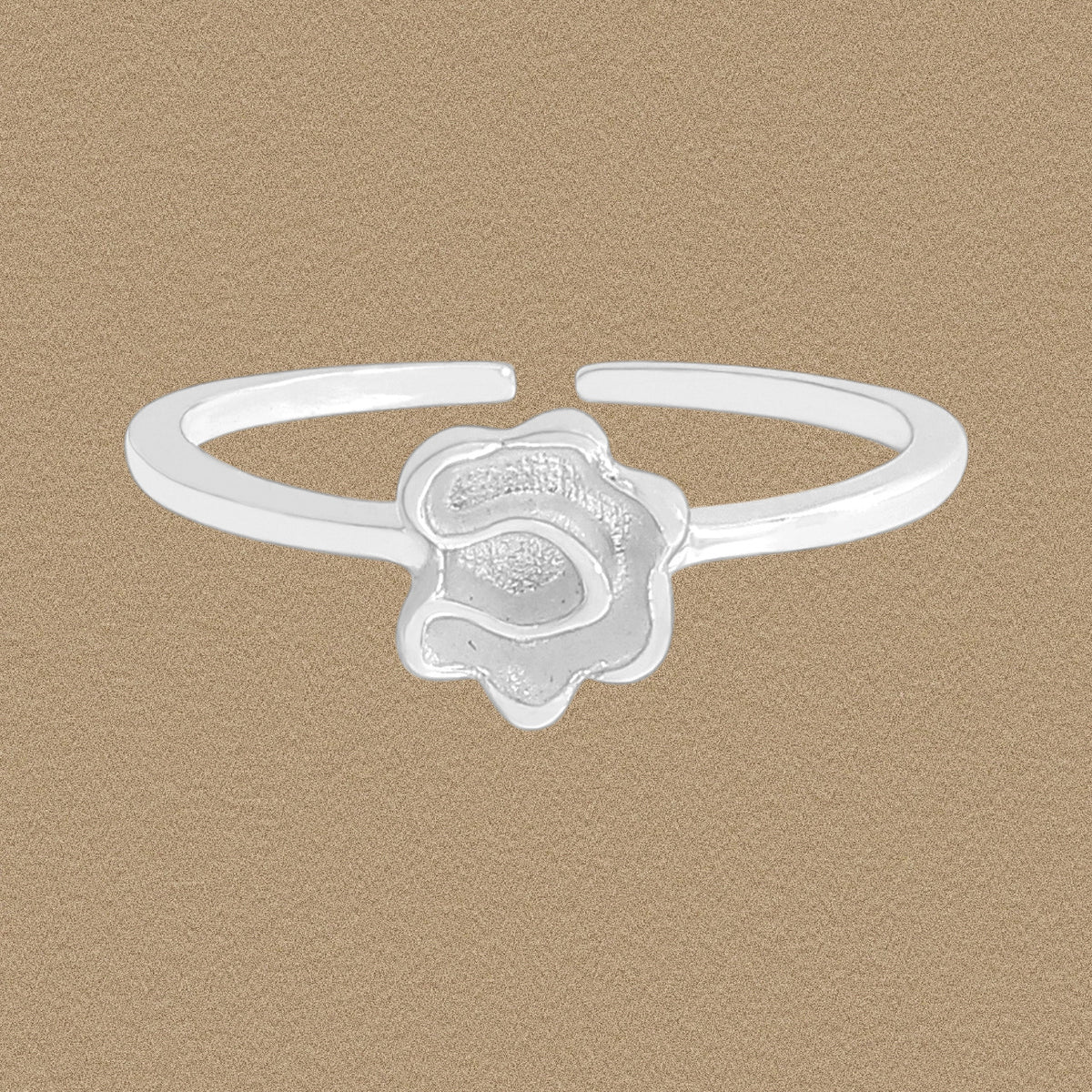 Office Irregular Flower 925 Sterling Silver Adjustable Ring