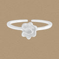 Office Irregular Flower 925 Sterling Silver Adjustable Ring