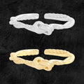 Office Simple Double Twisted Double Layers Knot 925 Sterling Silver Adjustable Ring