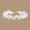 Anniversary Drawing Twisted CZ 925 Sterling Silver Adjustable Ring