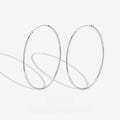 Minimalist Geometric Circle 925 Sterling Silver  Classic Round Hoop Earrings