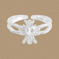 Party Irregular Heart CZ 925 Sterling Silver Adjustable Ring