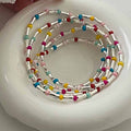 Colorful Natural Opal Bamboo Joint 925 Sterling Silver Bracelet
