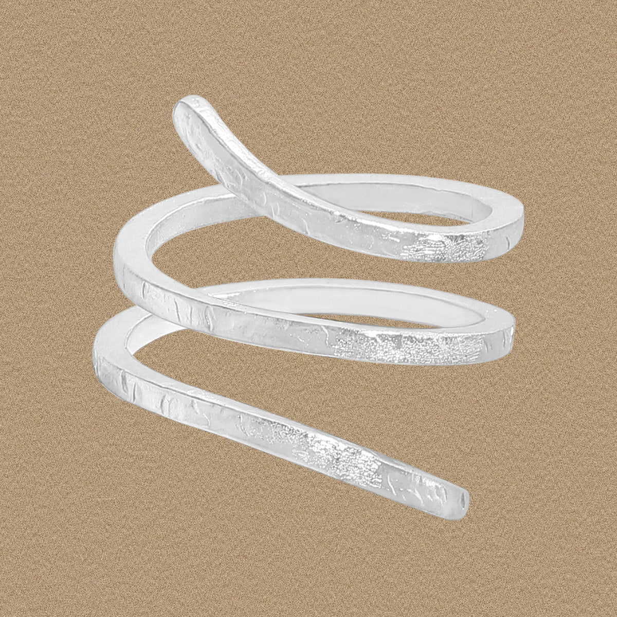 Fashion Multi Layers Snake Shape 925 Sterling Silver Adjustable Ring