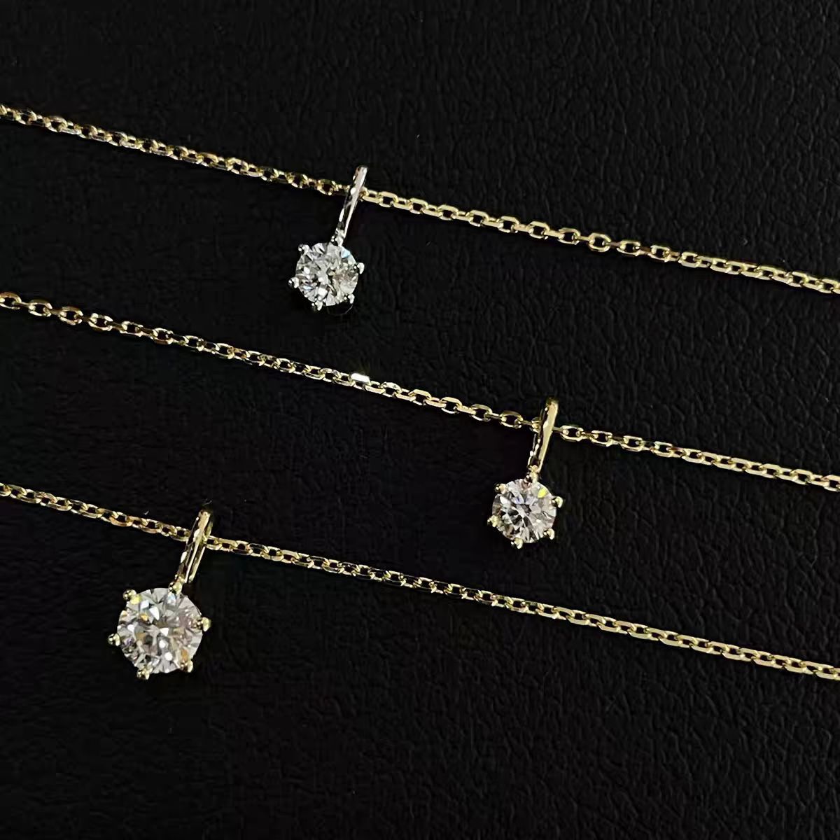 Simple Round Six Claws CZ 925 Sterling Silver DIY Pendant