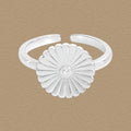 Minimalism Daisy Flowers 925 Sterling Silver Adjustable Ring