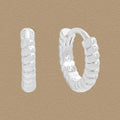 Minimalism Mini Twisted Circles 925 Sterling Silver Hoop Earrings