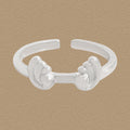 Fashion Irregular Sea Waves 925 Sterling Silver Adjustable Ring