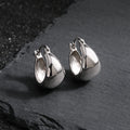 Modern Geometry U Shape Arc 925 Sterling Silver Hoop Earrings