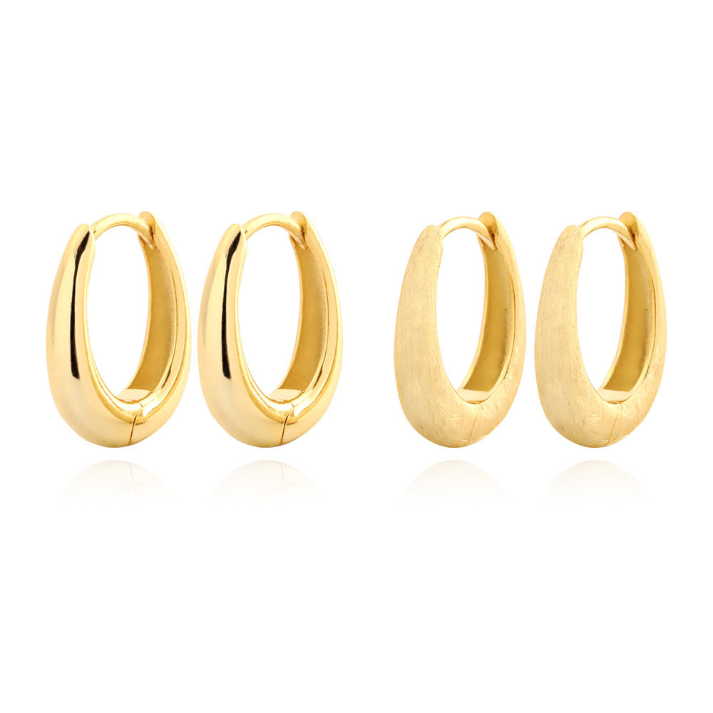 Pendientes,Aros Huggie Modernos en Plata Esterlina 925 en Forma de Lágrima