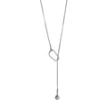 Geometric Style Solid Metal White Gold 925 Sterling Silver Snake Chain Necklace