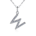 Letter Series Morganite Pendant 925 Sterling Silver Cross Chain Necklace
