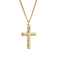 Elegant Unique Textured Design in 925 Sterling Silver Cross Pendant Necklace