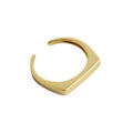 Adjustable Geometric Bar Shaped Abletop 925 Sterling Silver Ring
