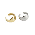 Minimalist U shaped Earring Set  Openwork And Polished 925 Silver Ring