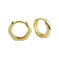 Twisted Geometric Hoop Earrings in 925 Sterling Silver Earrings
