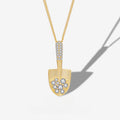 Shovel Pendant Cubic Zirconia 925 Sterling Silver Geometric Chain Necklace For Women Minimalist Light Luxury Clavicle Necklace Elegant Fashion Office Casual Party Gift Jewelry