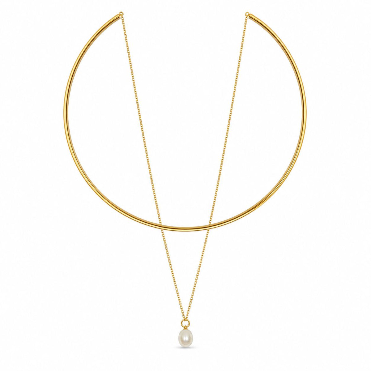 925 Sterling Silver Multi Wear Layered Open Choker Elegant Pearl Drop Pendant Collar Necklace