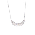 Geometric Beaded Design Silver 925 Sterling Silver Chain Necklace with Adjustable Length for Women 2025 Fashion Modern Elegant Gift