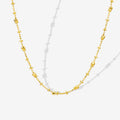 Elegant Geometric Design Adjustable Tennis 925 Sterling Silver Beaded  Chain Necklace