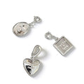 Trendy Heart Shape Letter Pendant Polished 925 Sterling Silver Minimalist Charm