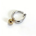 Adjustable Geometric Water Drop Design Round Ball Charm 925 Sterling Silver Fashion Ring