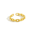 Classic Hollow Chain Fashion 925 Sterling Silver Adjustable Ring