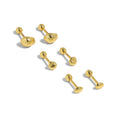 Fashion Round Beads Screw 925 Sterling Silver Stud Earrings