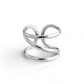 Geometric Chic Style Adjustable 925 Sterling Silver Open Ring