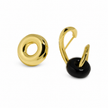 Modern Minimalist Asymmetrical Geometric Natural Stone Ear Stud S925 Sterling Silver Earrings