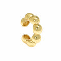 Geometric Round Bead No Piercing S925 Sterling Silver Ear Cuff Clip Earrings（Single）