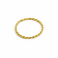 Fashion Geometric Line Jewelry Minimalist Twisted Rope Texture S925 Sterling Silver Stacking Ring