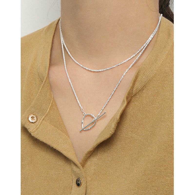 Office Popcorn Chain OT Shape 925 Sterling Silver Necklace