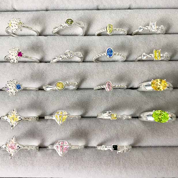 Women Irregular CZ Star 925 Sterling Silver Adjustable Ring