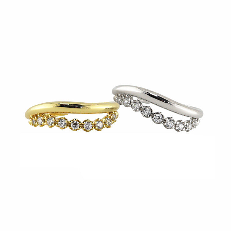 Geometric Design 925 Sterling Silver Cubic Zirconia Elegant Adjustable Open Ring