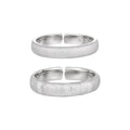 Minimalism Frosted 925 Sterling Silver Adjustable Couple Ring