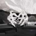 Fashion Irregular Withered Tree Brach 925 Sterling Silver Adjustable Ring