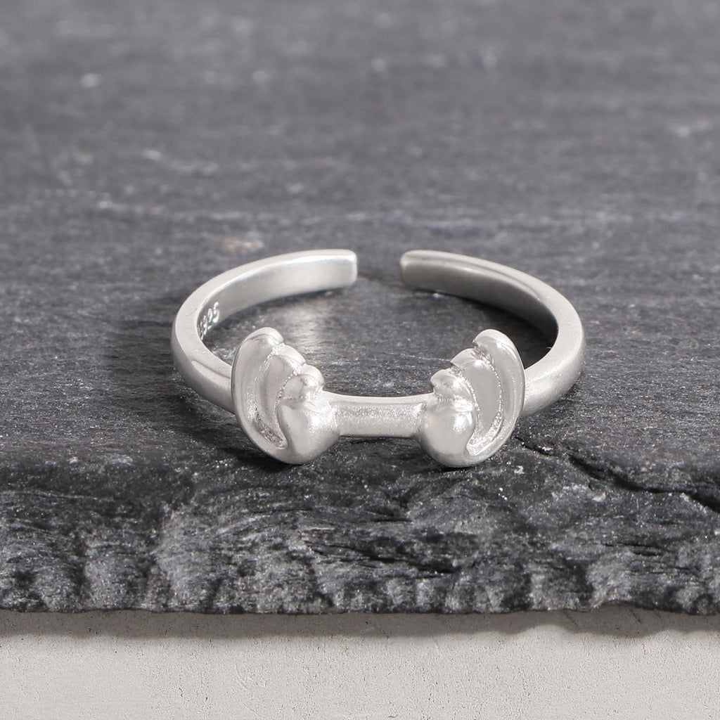 Fashion Irregular Sea Waves 925 Sterling Silver Adjustable Ring