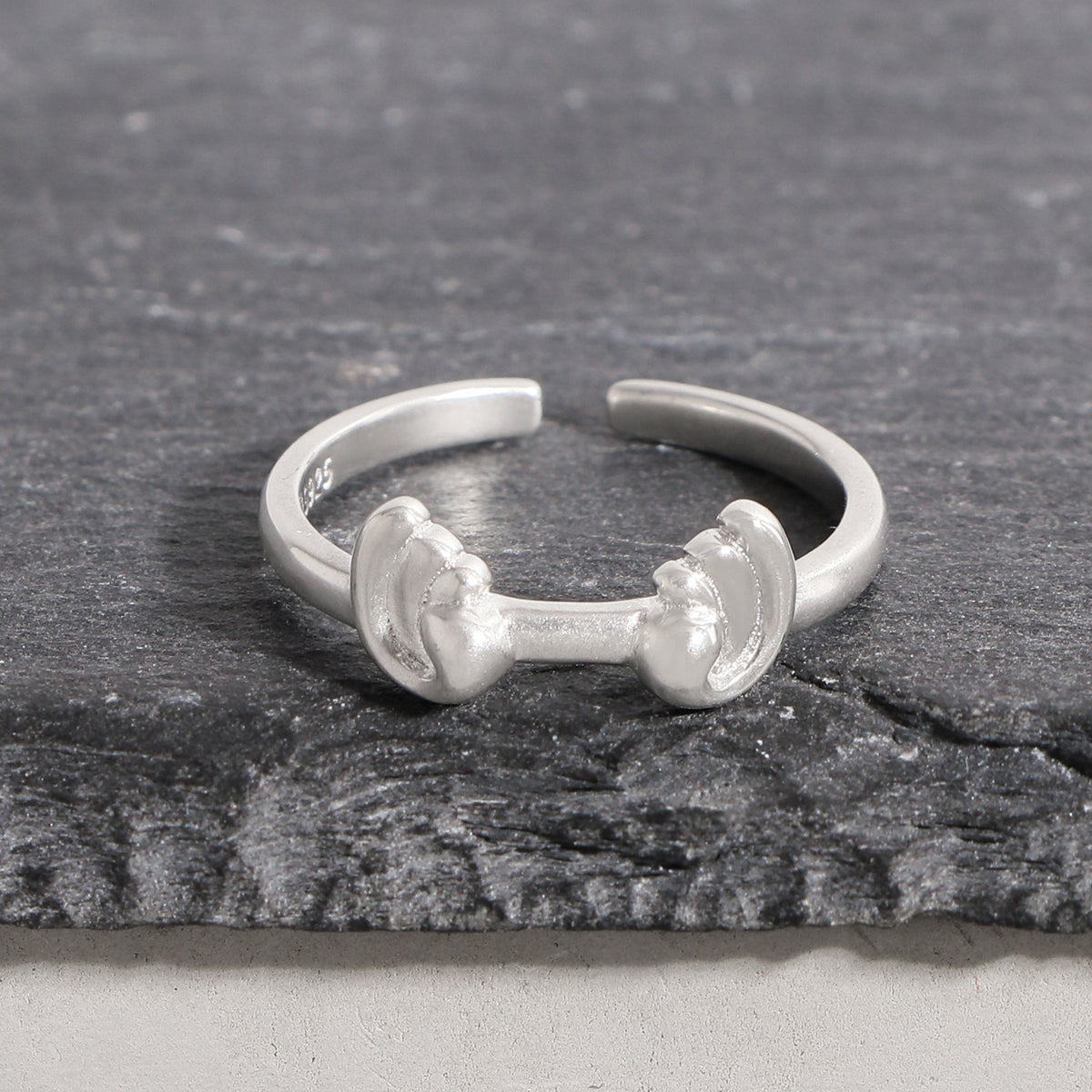 Fashion Irregular Sea Waves 925 Sterling Silver Adjustable Ring