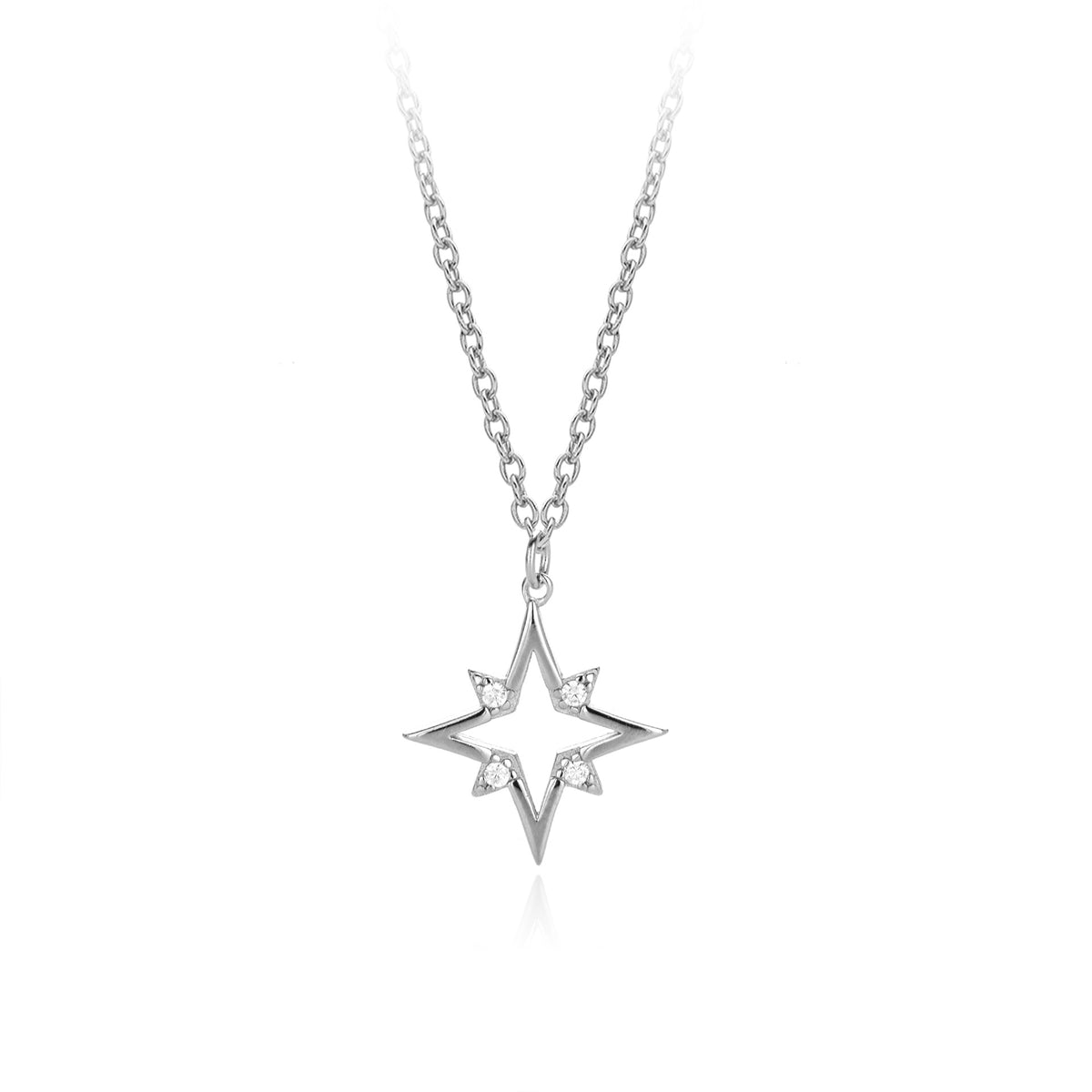 Elegant Star Cubic Zirconia Pendant Necklace 925 Sterling Silver White Gold and Yellow Gold for Women Fashion 2025 New Hot Sale Party Gift